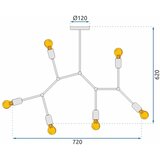 Toolight classic black stropna svjetilka metal loft APP737-6C crna | shoptok.hr