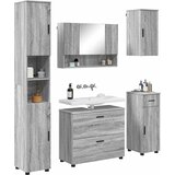  Set namje&amp;scaron;taja za kupaonicu 5 kom. Siva Sonoma 35 x 30 x 192 cm Slike