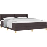  Krevet s opruga kutije Tamno smeđa i bijela 180 x 200 cm | shoptok.hr