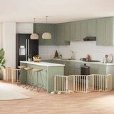 vidaXL Ograda za pse z vrati zložljiva 12 panelov 600 cm topolovina | Shoptok.si