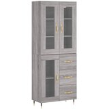 Visoka komoda siva sonome 69,5x34x180 cm od konstruiranog drva Slike