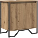 vidaXL kabinet pod umivalnikom Artisanalni hrast 60x35x50 cm Inženirski les | Shoptok.si