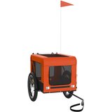 Prikolica za bicikl za ljubimce narančasto-crna tkanina/željezo | shoptok.hr