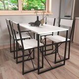 MID.YOU Jedilna Garnitura Insasi L, Bela, Črna, 5-Delna | Shoptok.si