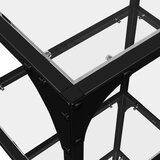 vidaXL stalak za pohranu s prozirnom površinom 40x30x123 cm čelični | shoptok.hr