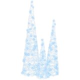vidaXL Božićno drvce 3 pcs Hladna bijela 40 cm 60 cm 80 cm Akril | shoptok.hr