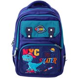 Lean Toys Školski ruksak s motivom dinosaura NYC 41x30x16 cm - tamno plavi | shoptok.hr
