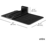 Umbra Mat crna plastična podloga za ocjeđivanje posuđa 61x43 cm Udry – | shoptok.hr