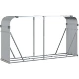  Držač za cjepanice srebrni 180x45x100 cm od pocinčanog čelika | shoptok.hr