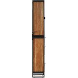 vidaXL Kopalniška omarica 40x27x190 cm železo in trden akacijev les | Shoptok.si