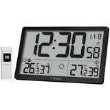 Jumbo NEO LCD Weather Wall Clock - zidni sat s vremenskom stanicom crni