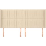  Uzglavlje s ušima krem 183x16x118/128 cm od tkanine | shoptok.hr
