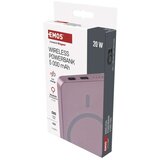 Emos powerbank WI 522, 5 000 mAh, 20 W+Wireless, lososova | Shoptok.si