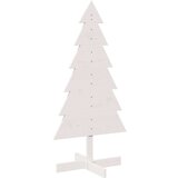 vidaXL Drveno ukrasno božićno drvce bijelo 120 cm od masivne borovine | shoptok.hr