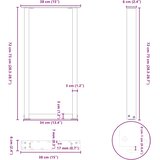  Noge za konzolni stol U-oblik 2 kom Crne 38 x (72-73) cm Čelik | shoptok.hr