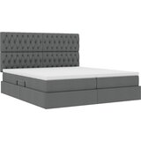  s od storage s uzglavljem Tamnosiva 200 x 200 cm Tkanina | shoptok.hr
