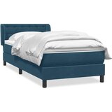 Box Spring krevet s madracem tamnoplavi 80x210 cm baršun | shoptok.hr