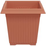  Kvadratna saksija za cvijeće 6 pcs Crvena cigla 16 x 16 x 14 cm | shoptok.hr