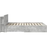  Okvir kreveta s pohranom Betonska siva 150 x 200 cm | shoptok.hr