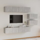 The Living Store Komplet TV omaric 6-delni betonsko siv inženirski les - Komplet TV Omaric, (21374528) Cene