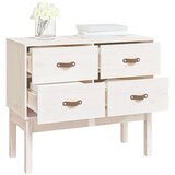 vidaXL Konzolni ormarić bijeli 90 x 40 x 78 cm od masivne borovine | shoptok.hr
