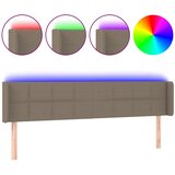Maison Chic led posteljno vzglavje - vzglavna omarica - nočna omarica taupe 183x16x78/88 cm blago, (21706416) | Shoptok.si