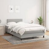 Maison Chic Box spring postelja - Vzmetna postelja z vzmetnico svetlo siva 120x200 cm blago SL6744, (21900354) | Shoptok.si