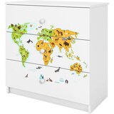  Dječja komoda - KARTA SVIJETA - bijela | shoptok.hr