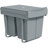  Produžna kanta za otpad 2 x 20 L odvojive posude plastika metal siva Cijene