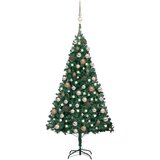 vidaXL umetna novoletna jelka z led lučkami in bučkami zelena 180 cm, (20671156) | Shoptok.si