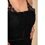 Fenzy Kratki Kombinezon Sa Čipkom, Crni | shoptok.hr