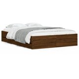 Furnova Posteljni okvir s predali rjavi hrast 120x190 cm inž. les, (21934365) | Shoptok.si