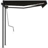  Avtomatska tenda LED + senzor 3,5x2,5 m antracitna, (20729096) | Shoptok.si