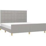  Okvir za krevet bez madraca svjetlosivi 160 x 200 cm od tkanine | Eponuda.ba