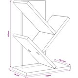  Polica za knjige s 3 etaže 30 x 18 x 40 cm Konstruirano drvo | shoptok.hr