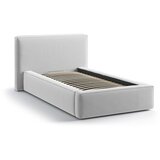 Micadoni oblazinjena postelja s prostorom za shranjevanje z letvenim dnom 90x200 cm v srebrni barvi jodie – | Shoptok.si