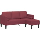  dvoslojna sedežna garnitura z blazinami v bordo tkanini, (22094668) | Shoptok.si