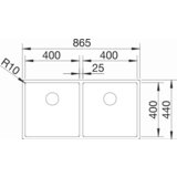 Blanco sudoper CLARON 400/400-IF InFino INOX 18/10, bez dalj.upr. | shoptok.hr
