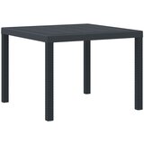 vidaXL Vrtna miza Antracit 100x100x73 cm Poly Rattan | Shoptok.si