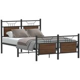Maison Chic Posteljni okvir - Dvoposteljna postelja - Zakonska postelja brez vzmetnice hrast 120x200 cm inženirski les-J11934, (21762703) | Shoptok.si