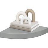  Plutajuće kutne police 2 kom sjajne sive 25 x 25 x 3,8 cm MDF | shoptok.hr