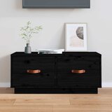 TV ormarić crni 80 x 34 x 35 cm od masivne borovine | Eponuda.com