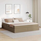  Krevet s madracem i skladištem 2 pcs Boja cappuccina Koža - Boja cappuccina 180 x 200 cm | shoptok.hr