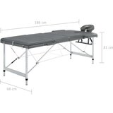 vidaXL Masažni stol s 3 zone i aluminijskim okvirom antracit 186x68 cm | shoptok.hr
