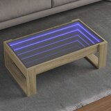  Stolić s beskonačnim LED svjetlima boja hrasta 90x53x30 cm | shoptok.hr