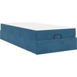 vidaXL Konstrukcija postelje z vzmetnico Modra 80 x 200 cm Žamet | Shoptok.si