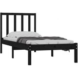  Okvir za krevet od borovine crni 75 x 190 cm jednokrevetni | shoptok.hr