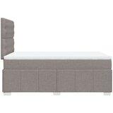 vidaXL Box spring postelja z vzmetnico taupe 120x190 cm blago, (21305272) | Shoptok.si