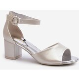 VINCEZA Leather Sandals with Heel 23 | Shoptok.si