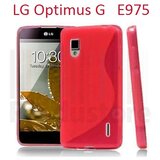  Gumijasti / gel etui S-Line za LG Optimus G E975 - rdeči Cene